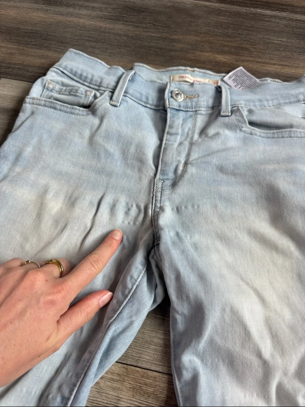 Levi's 710 Super Skinny Pale Blue Jeans - Picture 7 of 7